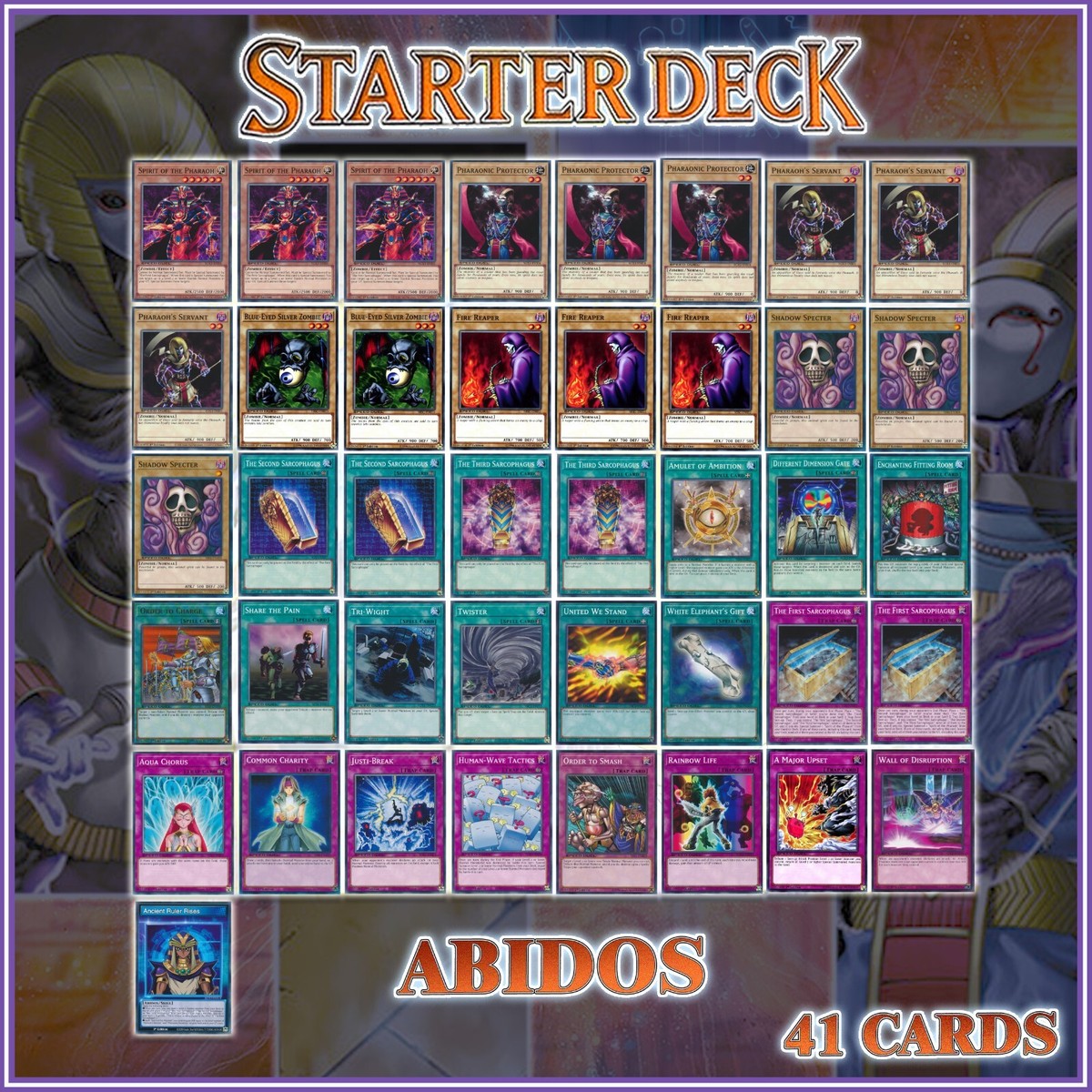 SPIRIT OF THE PHARAOH ZOMBIE STARTER DECK 41 | Abidos Duelist Kingdom YuGiOh