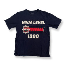 Children s Place Blue White Red Ninja Design Shirt Size M 7/8