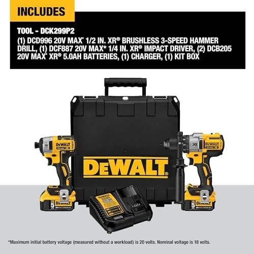 DEWALT 20V MAX Hammer Drill and Impact Driver, Cordless Power Tool