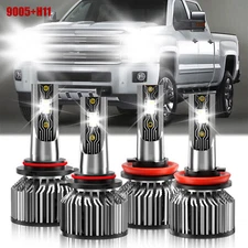 For Chevy Silverado 3500 HD 2007-2021 LED Headlight Kit Bulb Combo High Low Beam