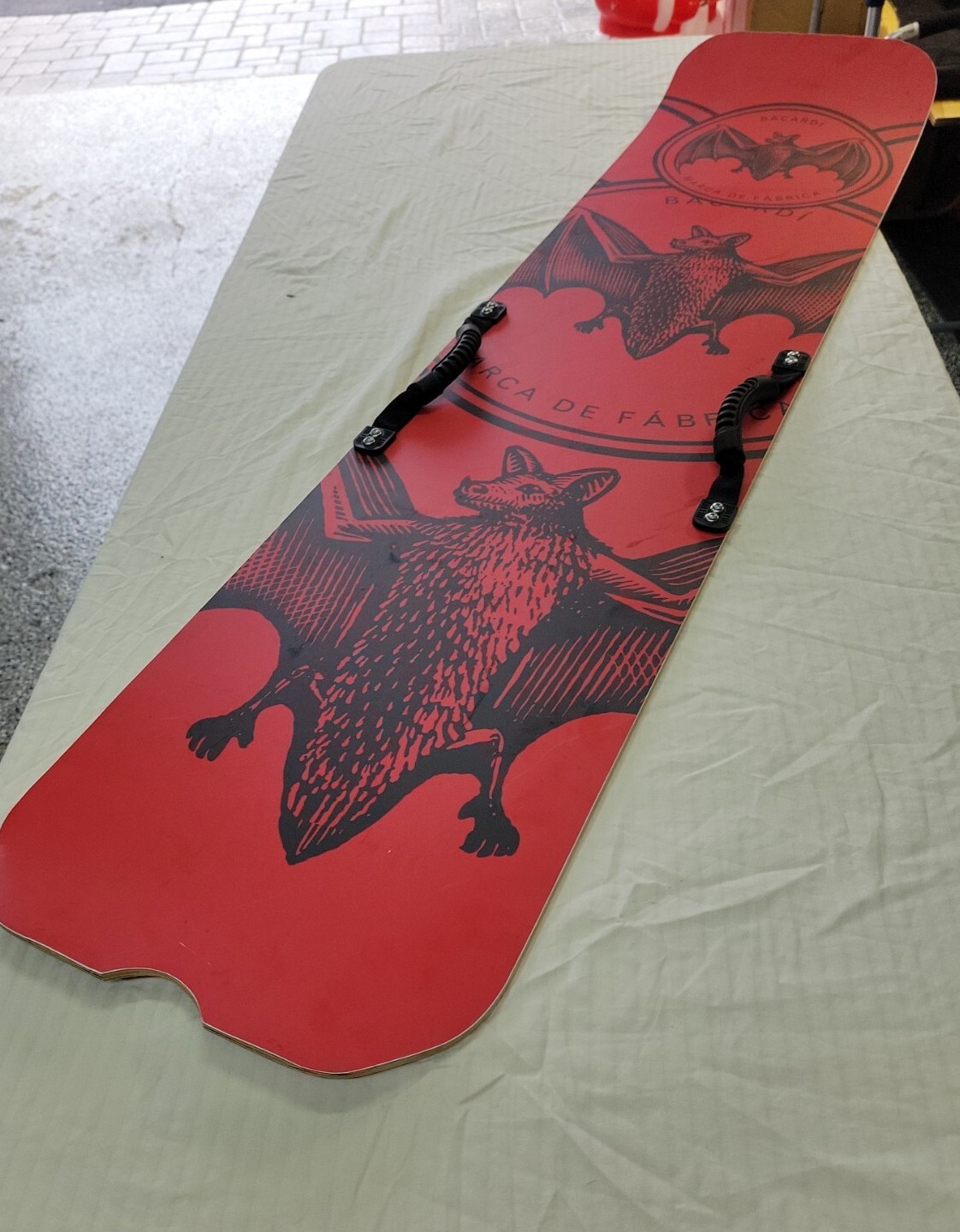 DWN&bull; Red & Black Bacardi Decal Snowboard | Slide Agressive | Freeride