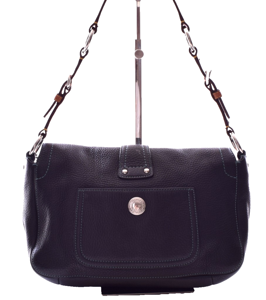 COACH Vintage Black Leather Chelsea Flap Bag 8A41 Mint Cond | eBay