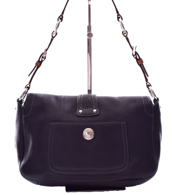 COACH Vintage Black Leather Chelsea Flap Bag 8A41 Mint Cond | eBay