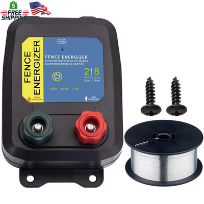 Electric Fence Energizer plus 250,Electric Fence Charger and 17 Gauge Spool Alum