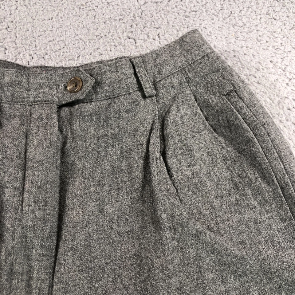 Pantalones De Colección Lauren Ralph Lauren Para Mujer 8 Gris Lana Plisada Pierna Ancha Forrados Altos EE. UU. Foto 4 de 4