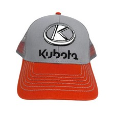 Kubota Tractor Orange Gray Mesh Trucker Hat K Products Headwear Men One Size