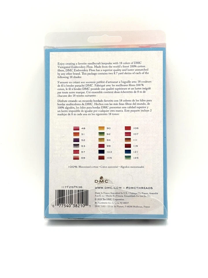 DMC Assorted Cotton Embroidery Floss 36 Skeins 8.7 Yards Vibrant Colors - Image 2 of 4