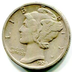 1929-D SILVER MERCURY DIME !! Scarce Date ! Better Condition !!