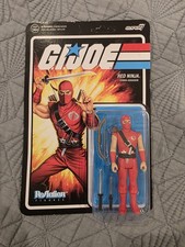 Super7 G.I. Joe Red Ninja ReAction Action Figure w  Bow  Sword  Stars