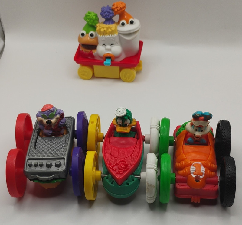 McDonald's Animaniacs Fast Food Toy Cars 1994 Age 4-7 Years Lot