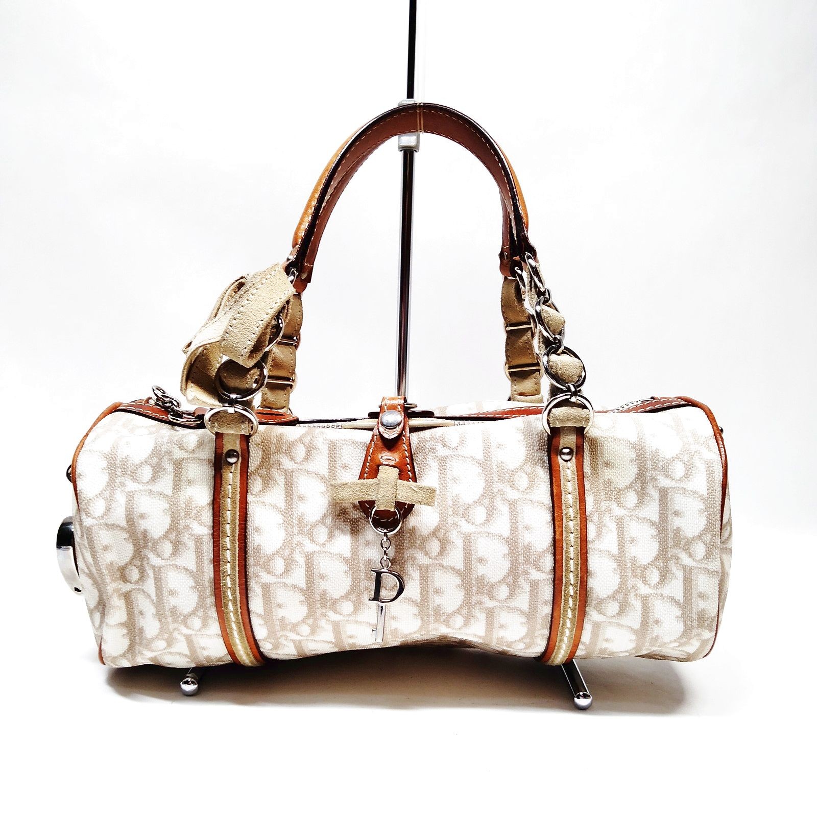 Christian Dior Hand Bag Romantic Trotter Brown PVC 2655727