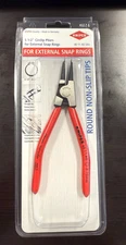 KNIPEX Tools Circlip Pliers External Straight 1/8"-25/64" Shaft Dia. 4611A0 5.75