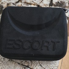 Escort Black Zippered Hard Carry Case for Radar Detector Empty Used