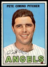 1967 Topps Pete Cimino California Angels #34 EX (Nail line top)