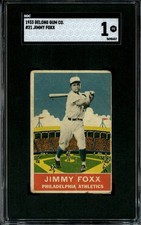 1933 DeLong #21 Jimmy Foxx - SGC 1