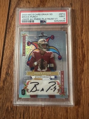 Wild Card 2023 5 Card Draw Stacked Deck Brock Purdy Autograph 1/1 49ers
