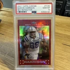 2007 Topps Chrome RED REFRACTOR #ED/139 Marvin Harrison PSA 10 GEM MINT HOF Colt