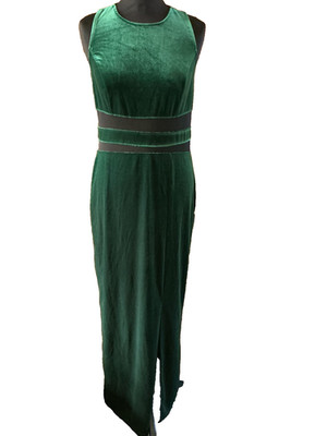 Bodyflirt long dress sizeS(10-12) see details sleeveless open back green velvet