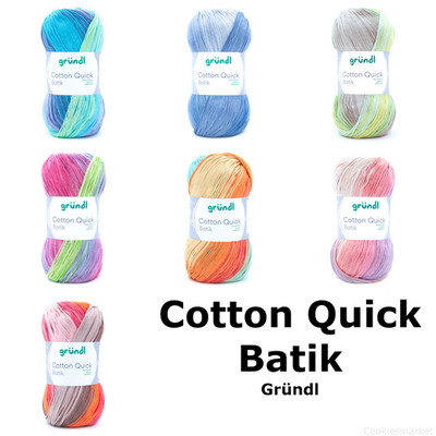 Cotton Quick Batik GRÜNDL 100g Baumwolle Stricken mercerisiert strapazierfähig