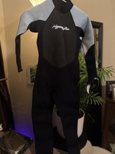 Hyperflex Full Wetsuit Mens L Black Surf Diving Paddleboard Neoprene Back Zip