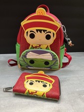 Mochila y billetera firmada LOUNGEFLY DRAGON BALL Z GOHAN PICCOLO ¡Funko Pop!
