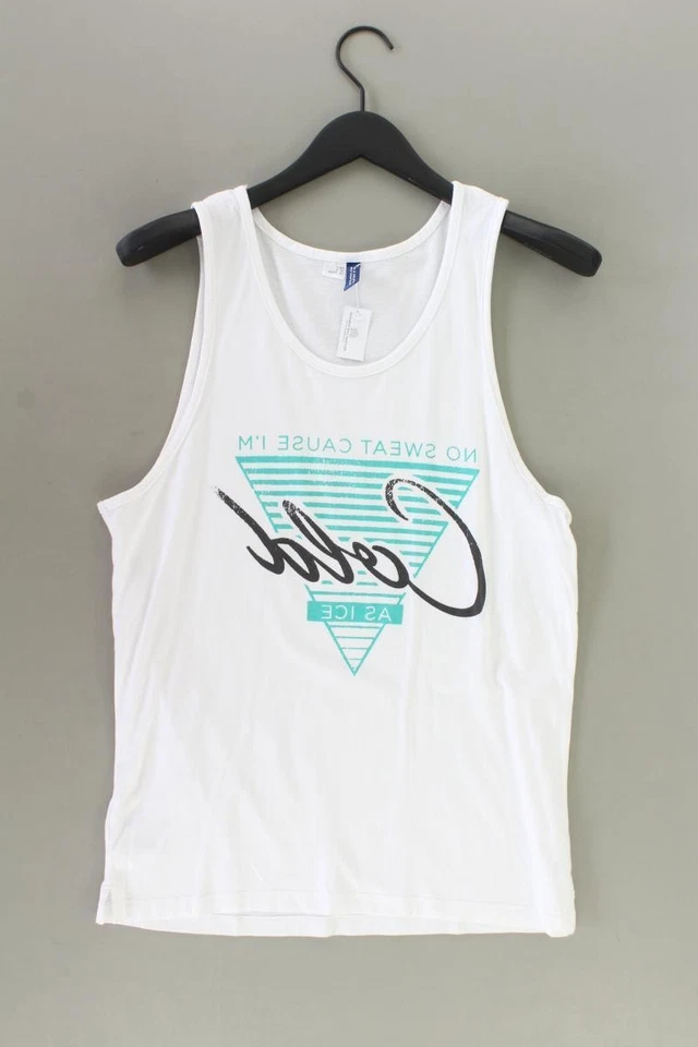 ✅ H&M Top per uomo taglia 46, S bianco di cotone ✅ - Immagine 3 di 4