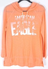 American Eagle Lightweight Hoodie Womens L Spell Out Palm Tree Beachy Coastal
