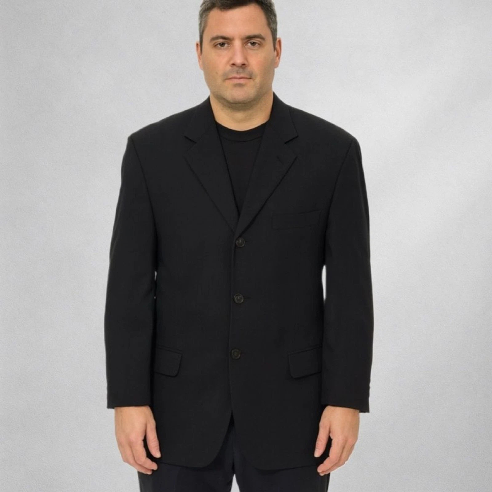 Banana Republic Men’s Blazer 42S Black 3-Button Wool Jacket 42S Italy Classic
