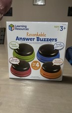 Recordable Answer Buzzers Learning Resources, Talking Button Set of 4