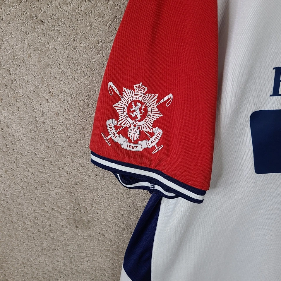 Polo Ralph Lauren Shirt 3XB White Blue Red Blackwatch PRL 16 Polo Competition - Image 4 of 4