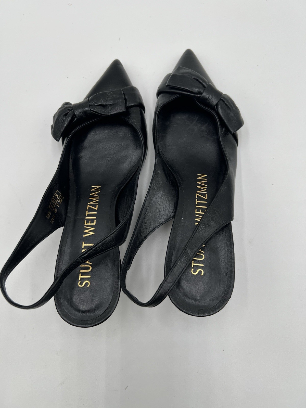 Stuart Weitzman Sofia 50 black leather slingback … - image 5