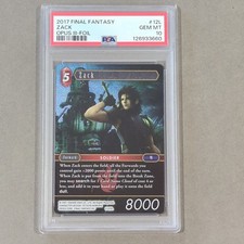 ZACK 2017 Final Fantasy TCG Opus III FOIL #12L Zack PSA 10 Gem Mint Crisis Core 