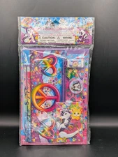 Lisa Frank 7 Piece Sketchbook Set Notepad Pencil Eraser Pouch Sharpener Cat NEW