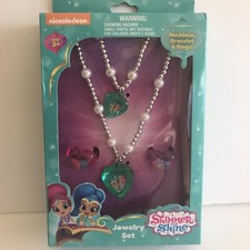 NICKELODEON SHIMMER SHINEACCESSORY SET NECKLACE BRACELET 2 RINGS Box Set NEW