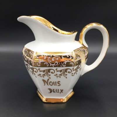 ANCIEN PETIT POT a lait creme jaune raynaud limoges france deco table