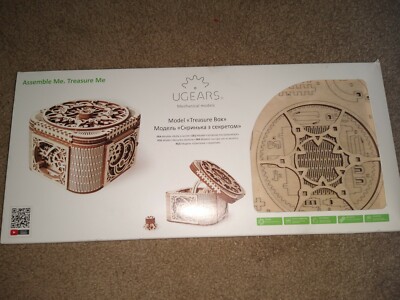 UGears Mechanical Models - Puzzle Kit Mechanical Treasure Box