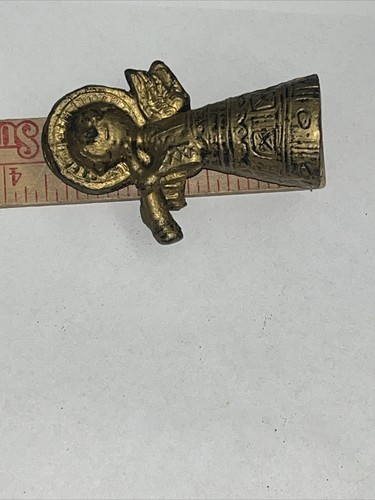 "Adorno de Navidad vintage de ángel tocando flauta hecha en ITALIA tono dorado 3,5""" - Imagen 13 de 13