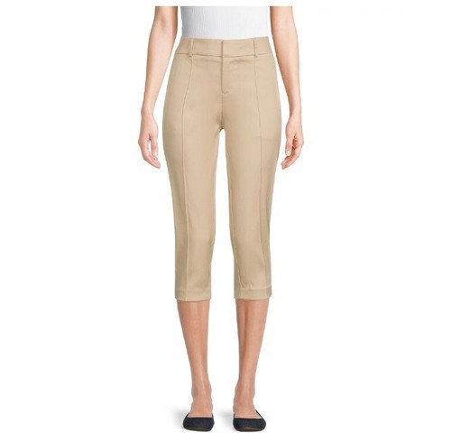 Schicke und bequeme Time and Tru elegante Damen-Caprihose Größe 16 in natürlichem Hellbraun - Bild 8 von 15