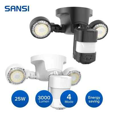 SANSI 3000LM LED Motion Sensor Outdoor Security Light 25W Dusk to Dawn IP65 Floodlight