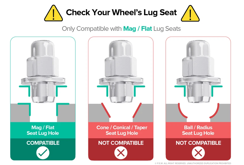 Arandela de tuercas de rueda Mag de 7/16" de 20 piezas (vástago de 0,75", longitud total de 1,75") rosca derecha Foto 4 de 4