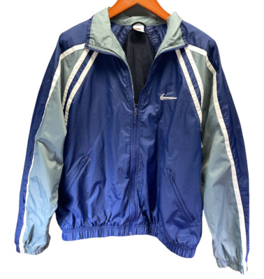 Vtg Retro 80s 90s Nike White Tag Label Nylon Track Jacket Mens L 2