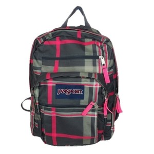 zipper pockets jansport plaid backpack mint student college near
