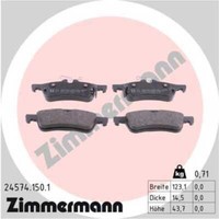 Zimmermann BremsbeläGe Bremsbelegsatz Hinten FüR Toyota Yaris Daihatsu Charade