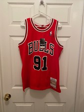 NWT Dennis Rodman Hardwood Mitchell  Ness Chicago Bulls Jersey Medium Read