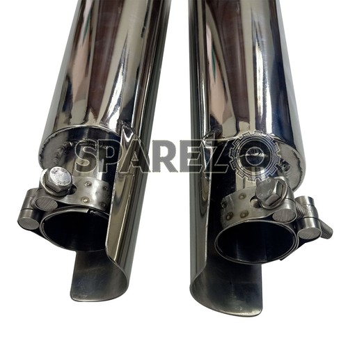For Royal Enfield GT & Interceptor 650 Powerage Short Exhaust Silencer, Polished - Picture 6 of 6