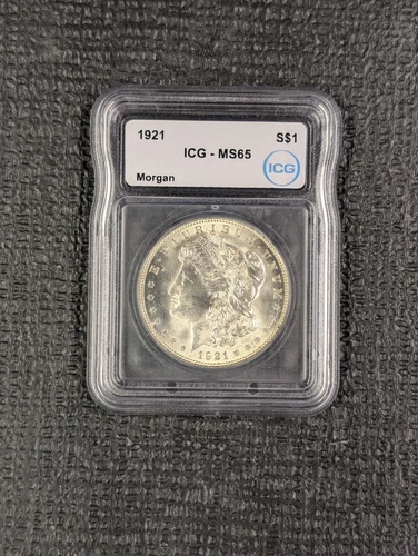 1921 P MS 65 Morgan Dollar • ICG • Gem 💎 QUALITY - STUNNING BLAST WHITE!!