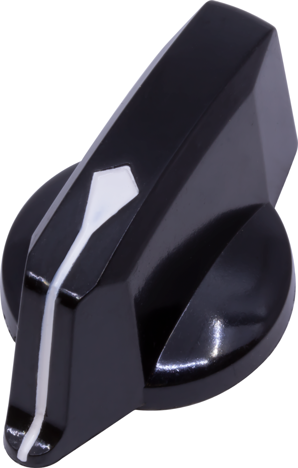 CED P-K345 Black Dial Knob - 1" Diameter, 1/4" Shaft, 2-Pack For Radios & Electronics