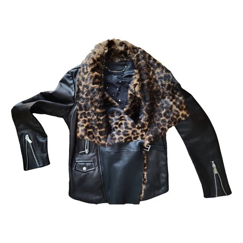 Barbara Bui - Leather Jacket Lamb Black / Fur - Size 36fr - New