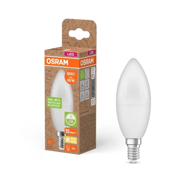 Osram E14 Led Leuchtmittel Star Classic Matt 7,5W Wie 60W WarmweißEs Licht 2700K-image