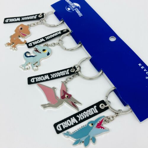 JURASSIC WORLD 4 Keychain Set UNIVERSAL STUDIOS JAPAN Park Blue T-REX Keyring - Picture 3 of 12